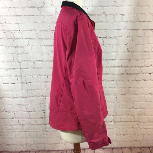 Women’s L.L. Bean Pink & Black Soft Shell Full Zip Jacket - Size Small - Picture 4 of 7